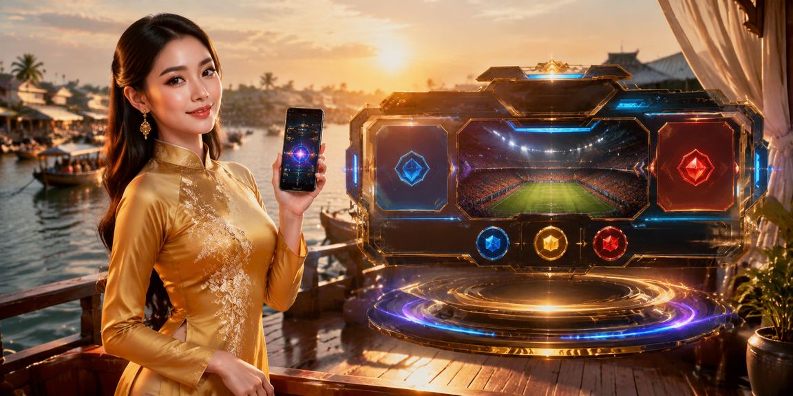 Người chơi tại Cần Thơ mặc áo dài theo dõi cược và jackpot trên điện thoại di động